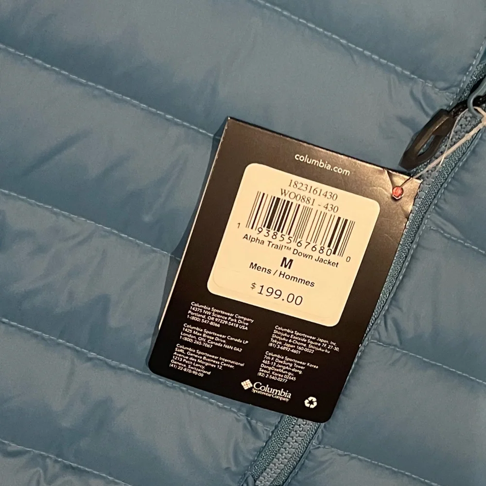 Columbia Titanium Alpha Trail Down Jacket - Men's Canyon Blue